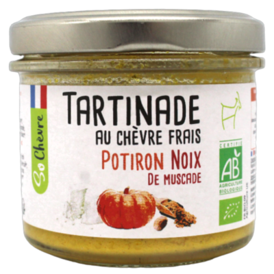 Tartinade au Chèvre Frais, Potiron et Noix de Muscade